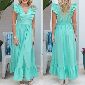 Karlie Ophelia Dress- Aqua